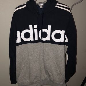Adidas big logo drawstring hoodie